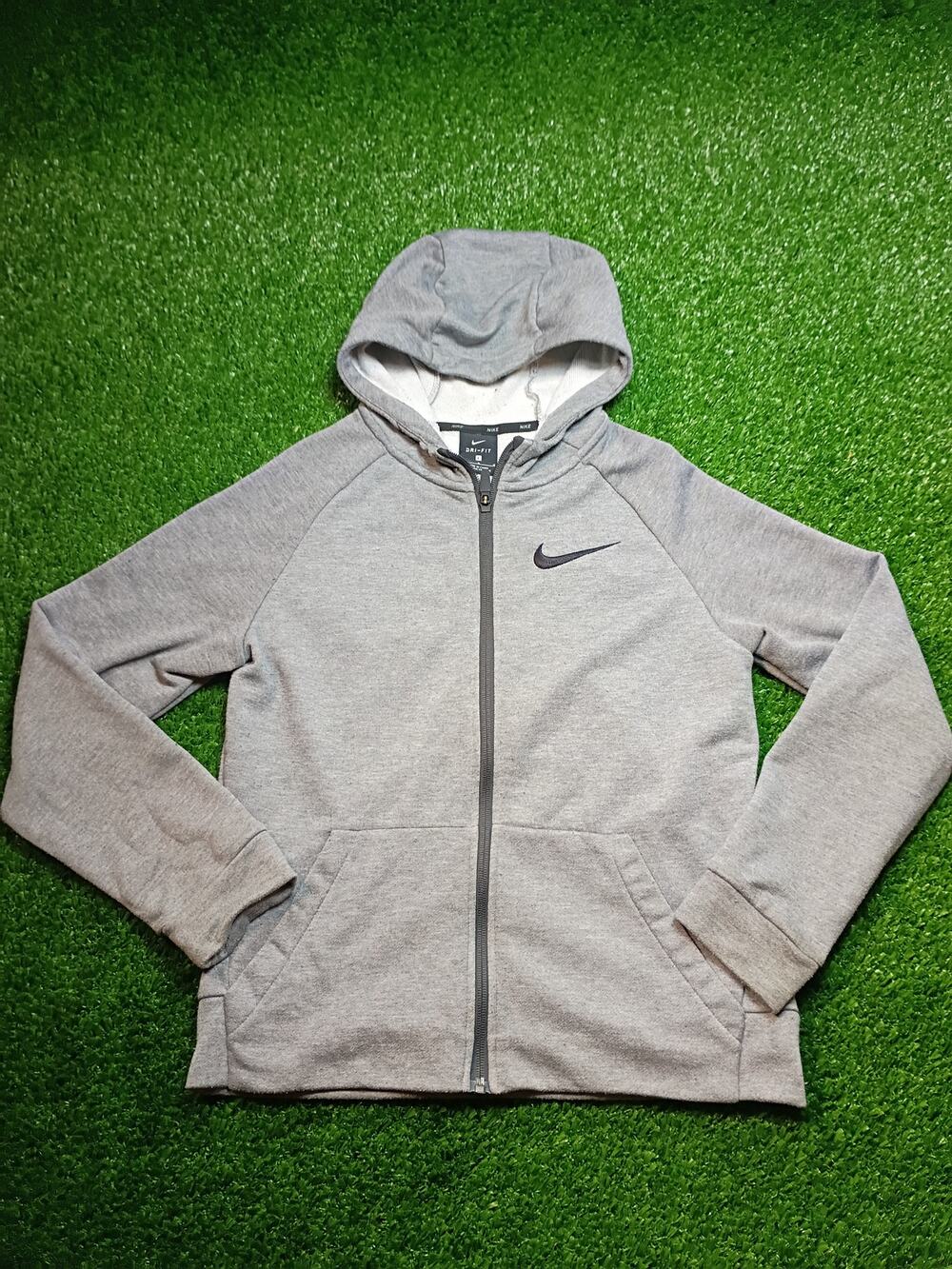 Nike Boys Therma-FIT Full-Zip Hoodie - Gray, Size LG